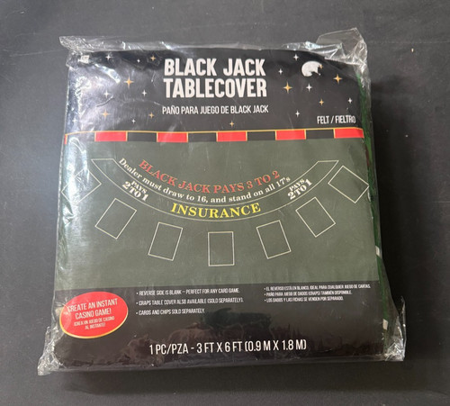 Amscan black jack copritavolo - black,