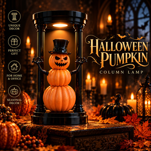 Lampada zucca halloween led - lampada,